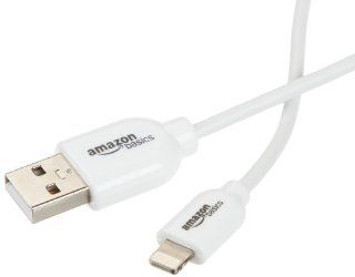 Basics USB A to Lightning compatible Cable   Apple Certified   White (6 Feet/1.8 Meters)  Players & Accessories