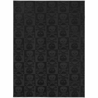 Jolly Roger Black Area Rug (76 X 96)