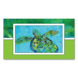 Hawaiian Green Blue SEA TURTLE Business Cards