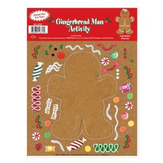 Gingerbread Man Sticker Activity Party Accessory (1 count) (1 Sh/Pkg) Kitchen & Dining