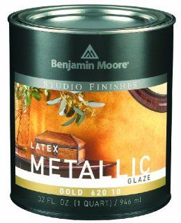 Benjamin Moore Qt10 Gold Metallic Latex Glaze   House Paint  