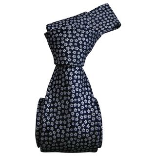 Dmitry Mens Blue Floral patterned Italian Silk Tie