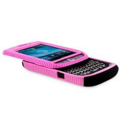 Pink TPU/ Black Hard Hybrid case for BlackBerry Torch 9800/ 9810 Eforcity Cases & Holders