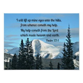 Psalm 1211 I will lift up mine eyesPoster
