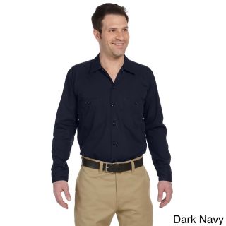 Dickies Mens Industrial Long Sleeve Work Shirt Navy Size XXL