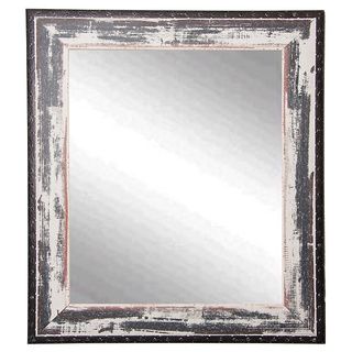 American made Rayne Rustic Ivory And Black Wall Mirror