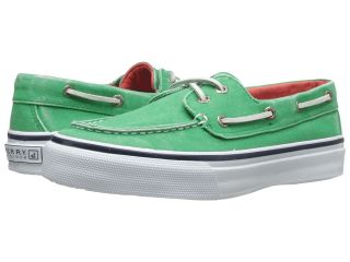 Sperry Top Sider Bahama 2 Eye Salt Washed Twill Mens Lace up casual Shoes (Green)