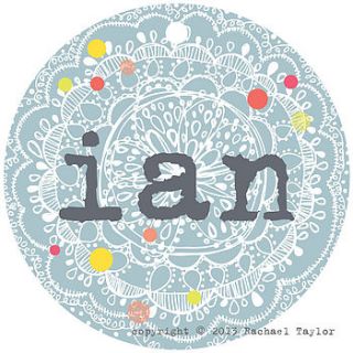 'i' name tag by rachael taylor