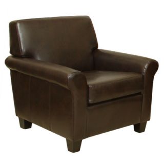 Home Loft Concept Stazzo Modern Leather Club Chair NFN1325 Color Chocolate B
