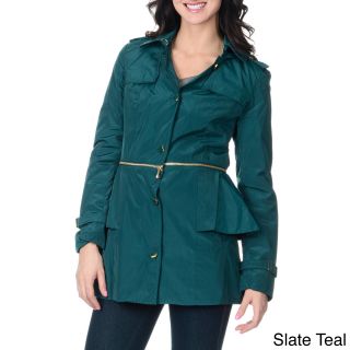 Betsey Johnson Betsey Johnson Womens Convertible Trench Jacket Green Size XS (2  3)