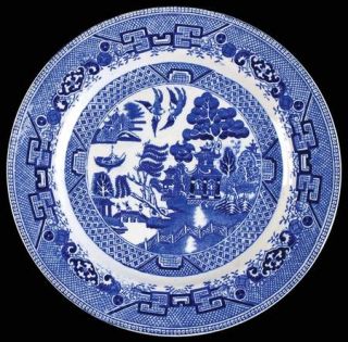 Ridgway (Ridgways) Willow Blue (Birds,Diamond Stamp) Dinner Plate, Fine China Di