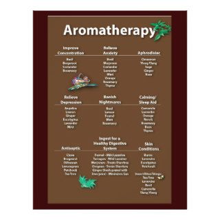 Coffee Colored Aromatherapy Chart flyer