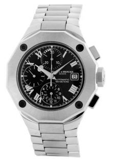 Baume & Mercier 8669  Watches,Mens Riviera Black Chronograph Dial Stainless steel, Chronograph Baume & Mercier Automatic Watches