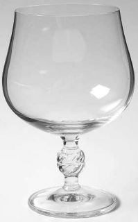 Thomas Corda Brandy Glass   Clear, Cut Knobs In Stem