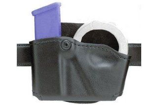 Safariland 573 Open Top Paddle Magazine Pouch with Handcuff Case (STX Basketweave Black, Right Hand)  Gun Magazine Pouches  Sports & Outdoors