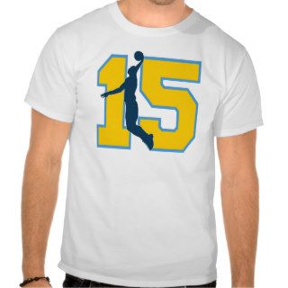 NUMBER 15 WITH BASKETBALL PLAYER T SHIRT