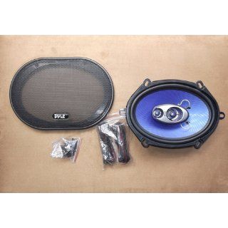Pyle PL573BL 5 Inch x 7 Inch and 6 Inch x 8 Inch 300 Watt Three Way Speakers  Car Speakers 