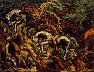 Artisoo The four horsemen of the Apocalypse   Oil painting reproduction 30'' x 23''   Arturo Souto  