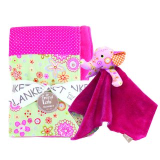 Trend Lab 2 piece Pink Elephant Blanket Set