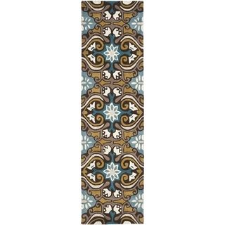 Safavieh Handmade Wyndham Blue Contemporary Wool Rug (23 X 11)