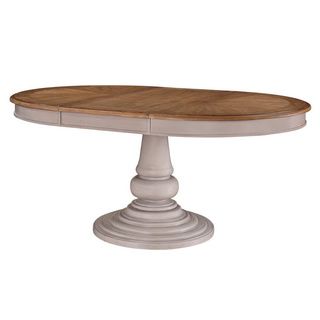 Grey/ Brown Two tone Round Dinette Table