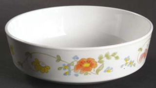 Corning Spring Bouquet Coupe Cereal Bowl, Fine China Dinnerware   Centura Orange