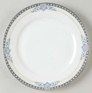 Noritake Chanesta Salad Plate, Fine China Dinnerware   Blue Flowers & Scrolls,Cr