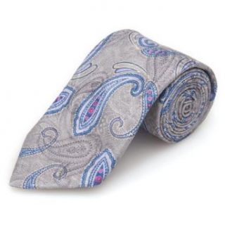 Robert Talbott Best Of Class Light Grey And Blue Paisley Woven Silk Tie at  Men�s Clothing store Neckties