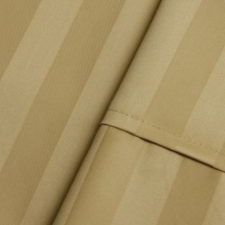 Aspire Linens Egyptian Cotton Wrinkle Resistant 500 Thread Count Damask Stripe Sheet Set Gold Size Full