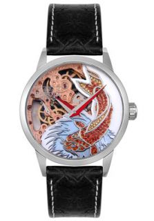 Invicta 5167  Watches,Mens Reserve Mechanical Sapphire Koi Fish Black Leather, Casual Invicta Mechanical Watches