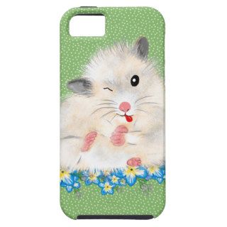 Funny White sable Syrian Hamster Art Gifts iPhone 5 Case