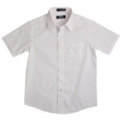 French Toast Boys White Short sleeve Oxford Shirt