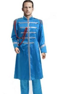 The Beatles Cosplay Costume Sgt. Pepper Paul McCartney Jacket Pants, Blue, Men XX Large Adult Sized Costumes Clothing