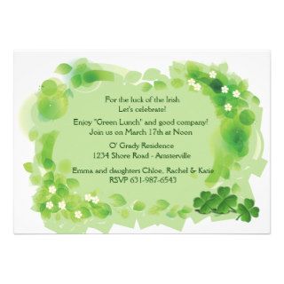 Green Field St. Patrick's Day Invitation