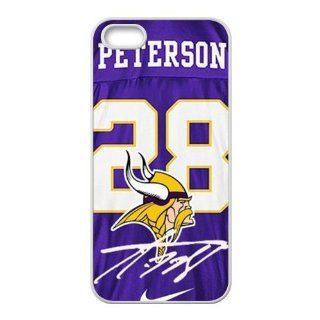 iPhone 5 & 5s Case   Stylish NFL Superstar Minnesota Vikings Adrian Peterson #28 Jersey Rubber (TPU) Cases Accessories for Apple iPhone 5 & 5s Cell Phones & Accessories