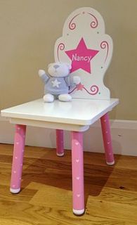 personalised wooden child's chair by harmony at home children's eco boutique