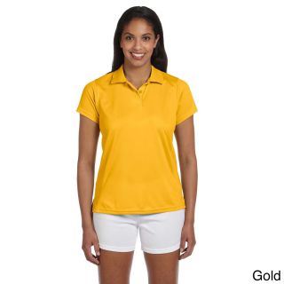 Harriton Ladies 4 Oz. Polytech Polo Gold Size XXL (18)