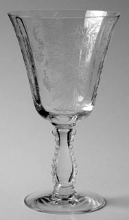 Fostoria Heather Low Water Goblet   Stem #6037/#2630, Etch #343