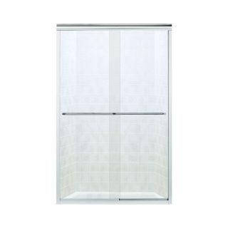 Sterling Finesse 44 in to 45.5 in W x 65.5 in H Silver Sliding Shower Door