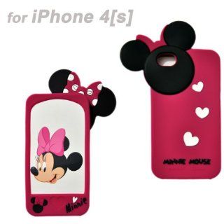Disney Minnie Mouse Hide and Seek Silicone Case for iPhone 4S/4 Hot Pink Cell Phones & Accessories