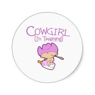 Cute Funny Babies Cowgirl In Training Stickers