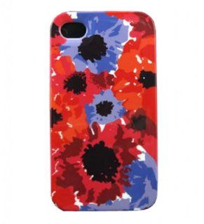 FLETRONMALL 3 IN 1 SUMMER FLOWER PATTERN SKIN HARD CASE COVER FOR IPHONE 4 4G/4S RED Cell Phones & Accessories
