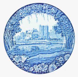 Enoch Wood & Sons Castles Blue Dinner Plate, Fine China Dinnerware   Blue, Castl