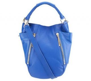 Kelsi Dagger Ayden Pebble Leather Convertible Hobo Bag —