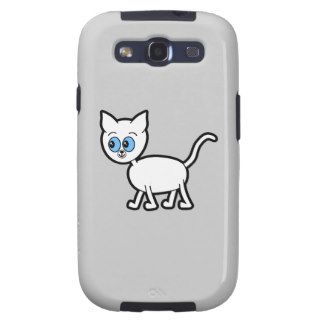 White Cat with Blue Eyes. Samsung Galaxy S3 Covers