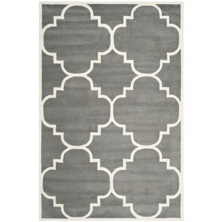 Safavieh Handmade Moroccan Chatham Contemporary Dark Gray Wool Rug (5 X 8)