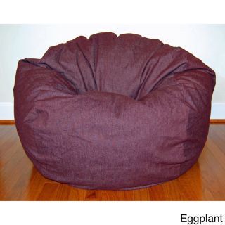 Ahh Products Denim 36 inch Washable Bean Bag Chair Purple Size Large