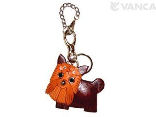 Yorkshire Terrier/Yorkie Genuiine Leather Animal/Dog Bag Charm/Keychain *VANCA* Handmade in Japan   Key Tags And Chains