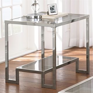 Cordele Chrome and Glass End Table Coffee, Sofa & End Tables