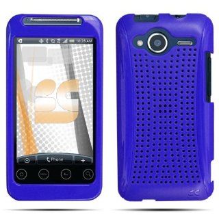 X Matrix Hard Plastic Snap On Blue Phone Cover for HTC EVO Shift 4G Cell Phones & Accessories
